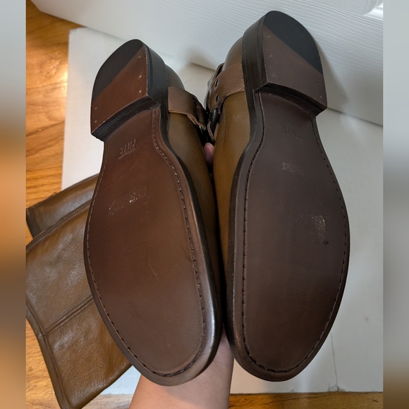 NWOB Frye Phillip Harness Tall Boots Size 9 Cognac Brown Women's - Picture 3 of 7